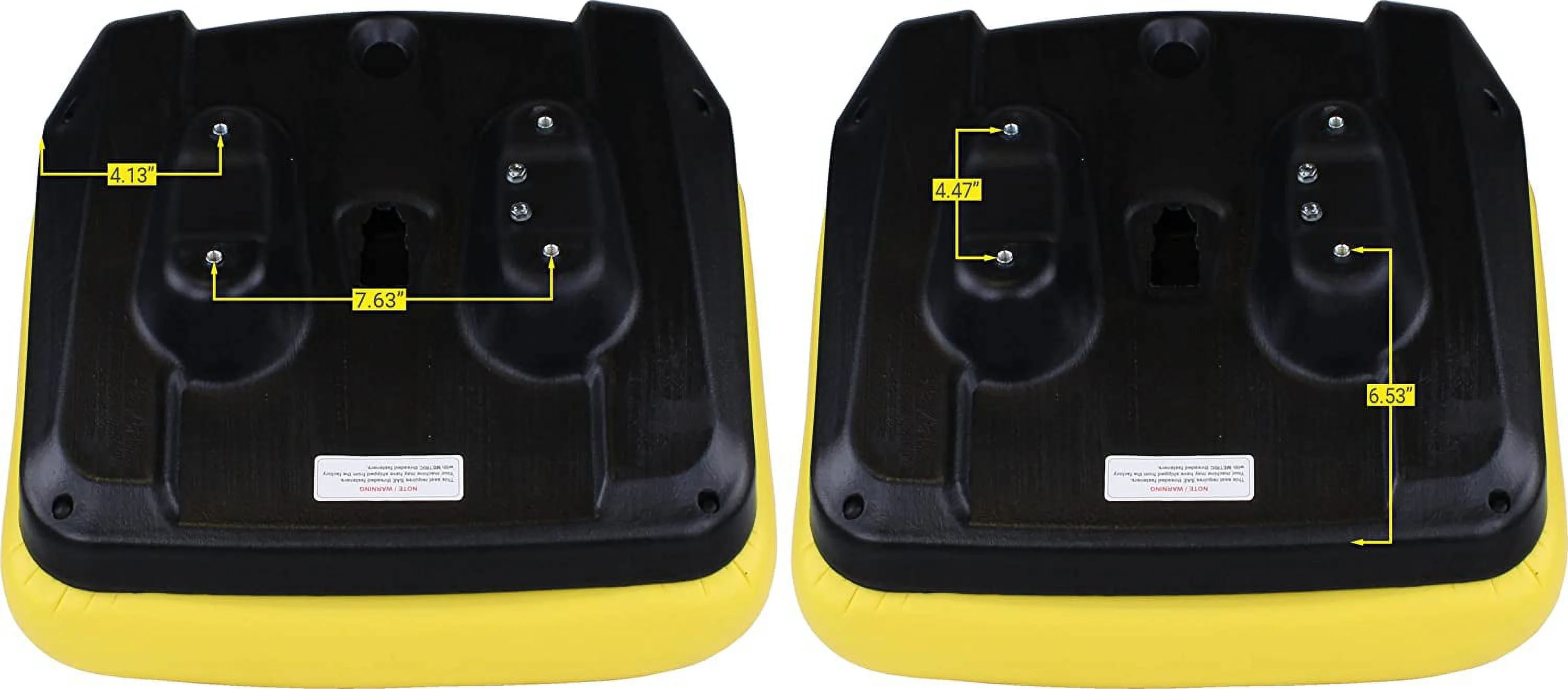 Mower Seat - Fits John Deere E130, G110, L100, L105, L107, L110 - Should Fit AUC11476, GY21210, GY20664 - Compatible With Some John Deere Tractor & Riding Mower Seat (Black & Yellow)