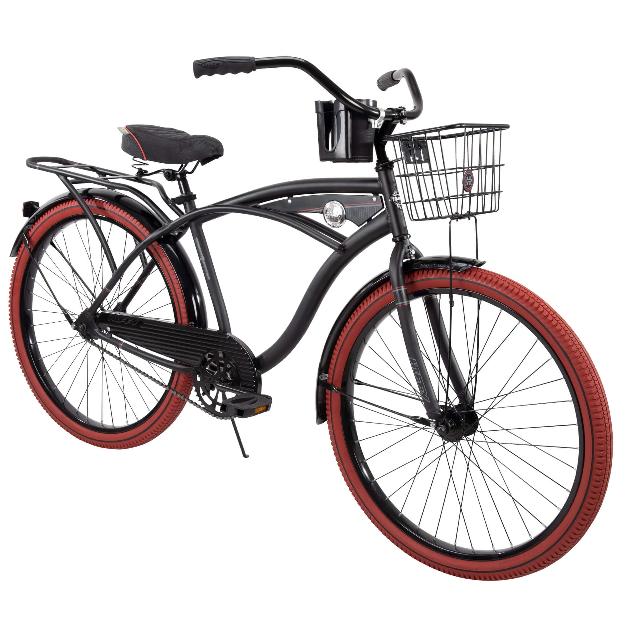 Huffy 26 Inch Nel Lusso Men's Cruiser Bike, Matte Black