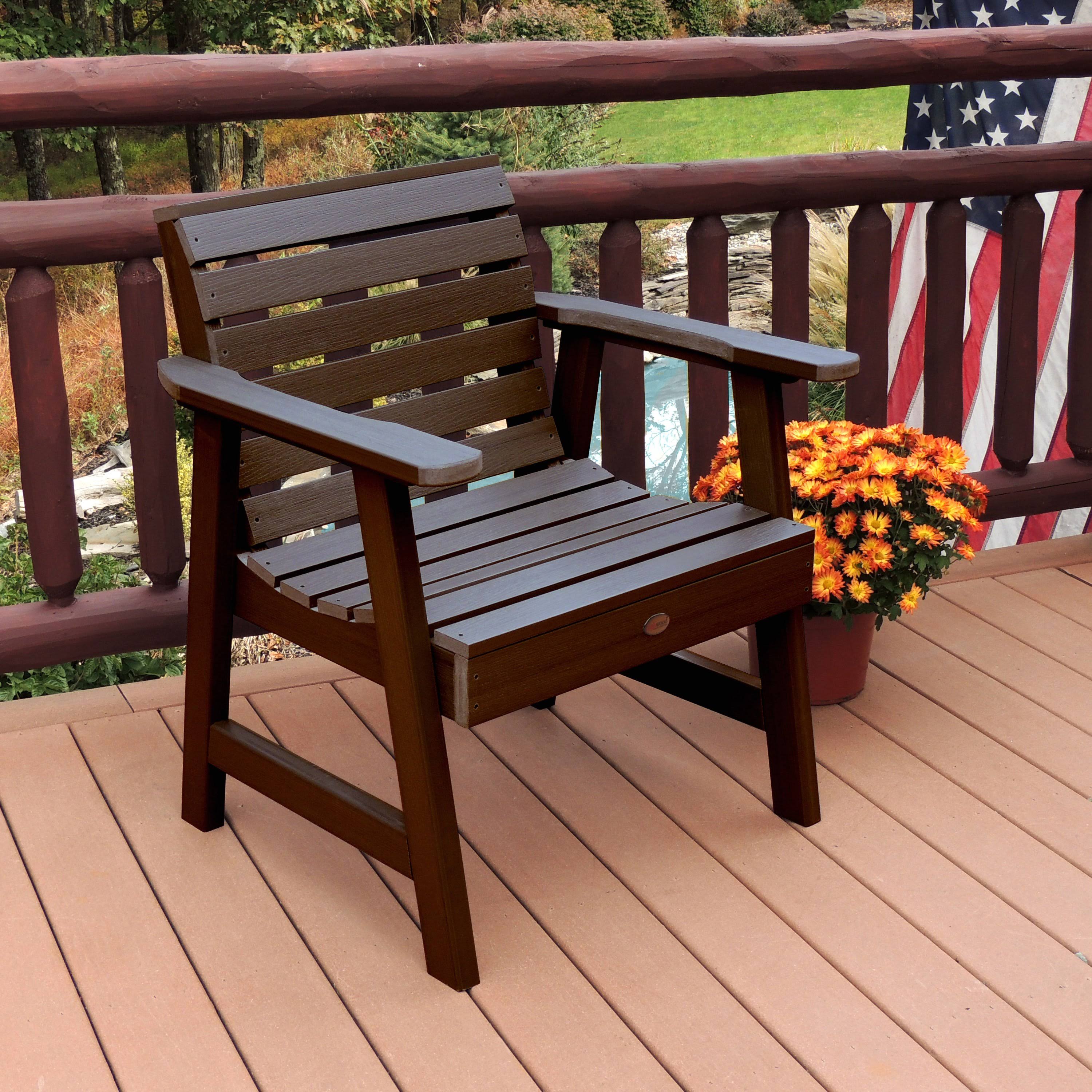 Highwood Weatherly Garden Chair, Weathered Acorn