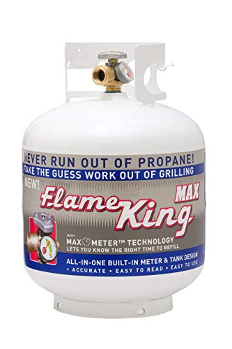 Flame King 20 lb Steel Propane Tank Cylinder and (2-Pack) Flame King Refillable 1LB Propane Cylinders