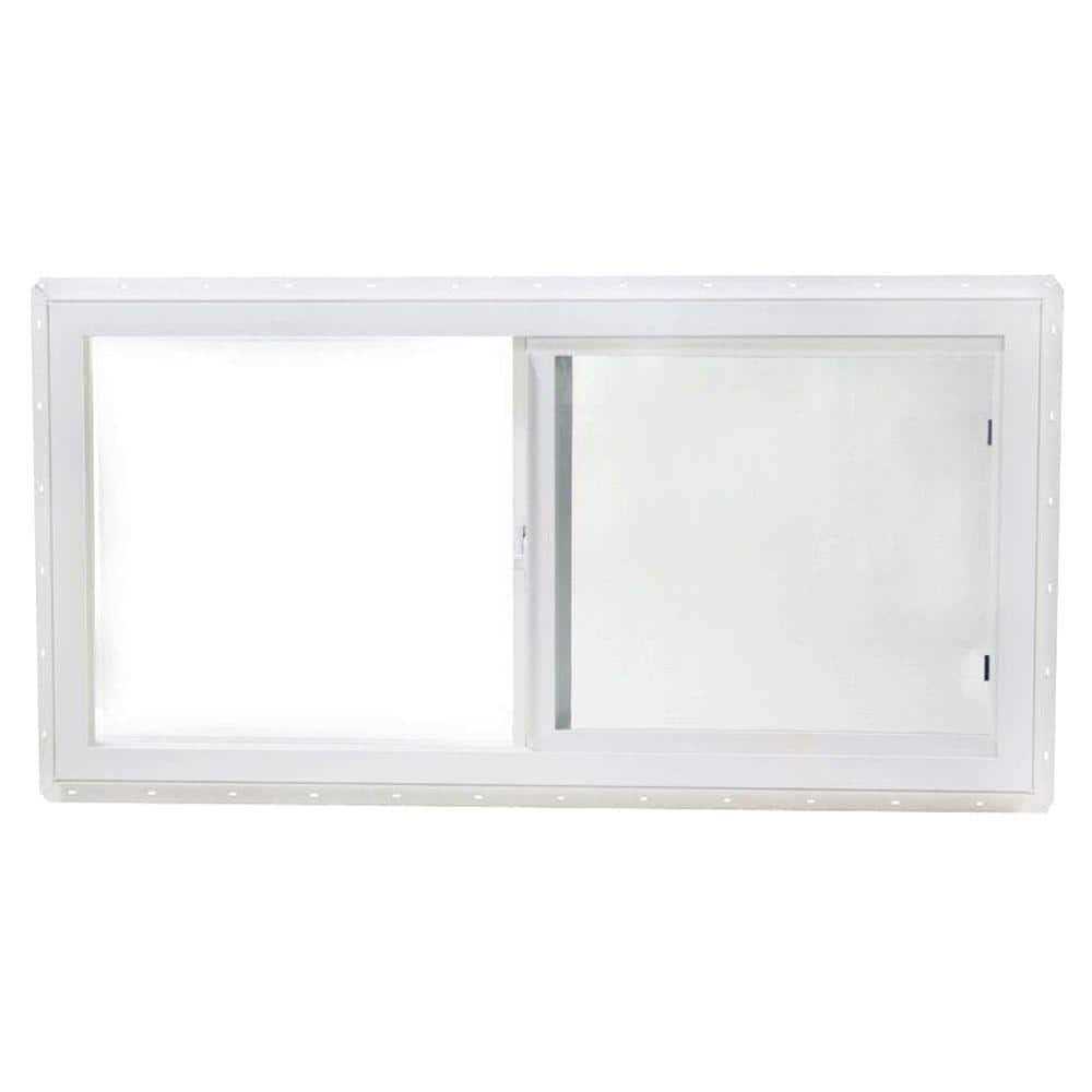 TAFCO WINDOWS 47.5 in. x 23.5 in. Utility Left -Hand Single Slider Vinyl Window Dual Pane Insulated Glass, and Screen - Shop Hardware Tools Online Store