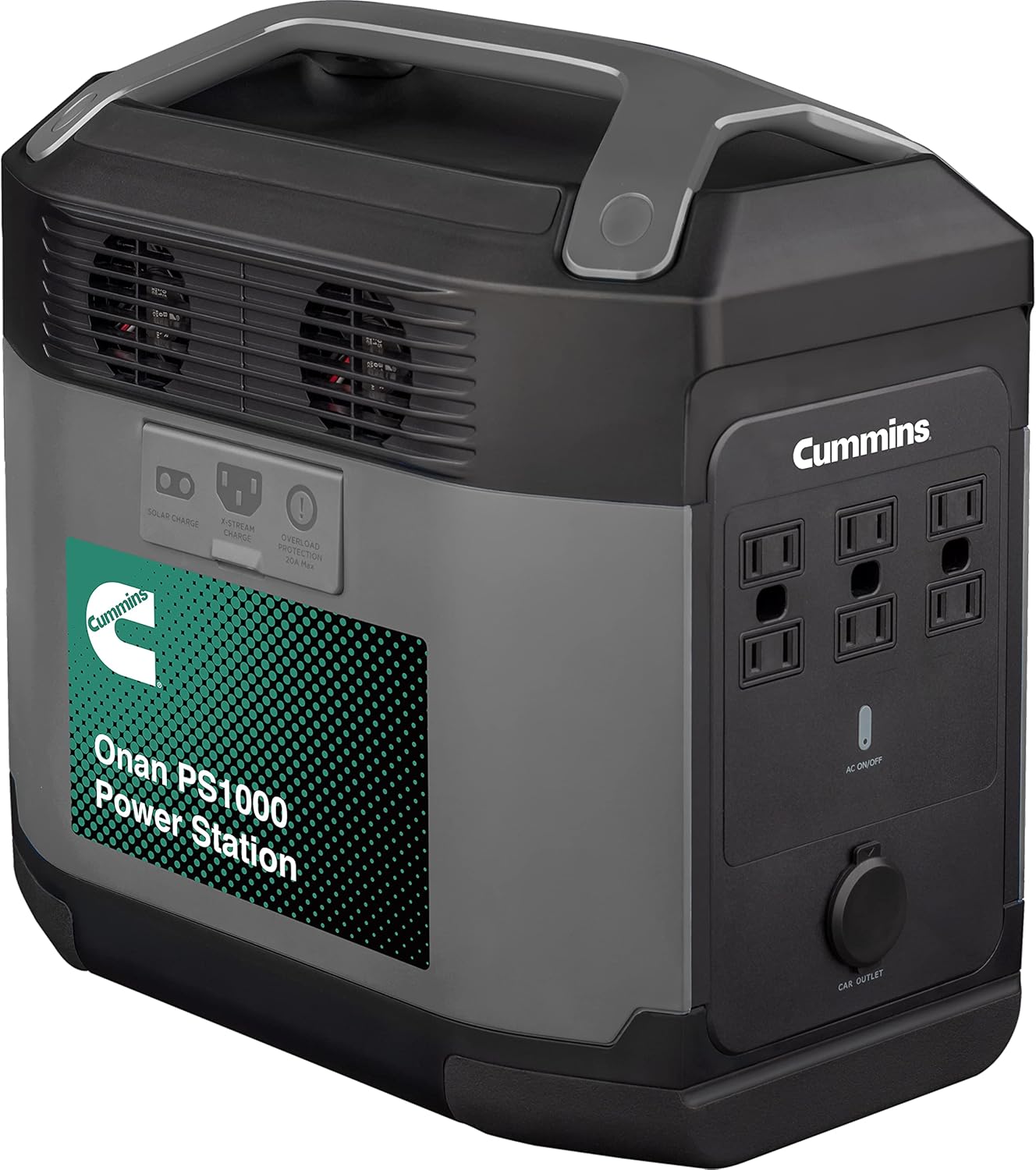 Cummins Onan PS1000 Power Station Lithium-ion Battery Power Inverter Generator with 3000 Peak Watts, 1500 Running Watts and Multiple Charging Options for a Mobile Lifestyle
