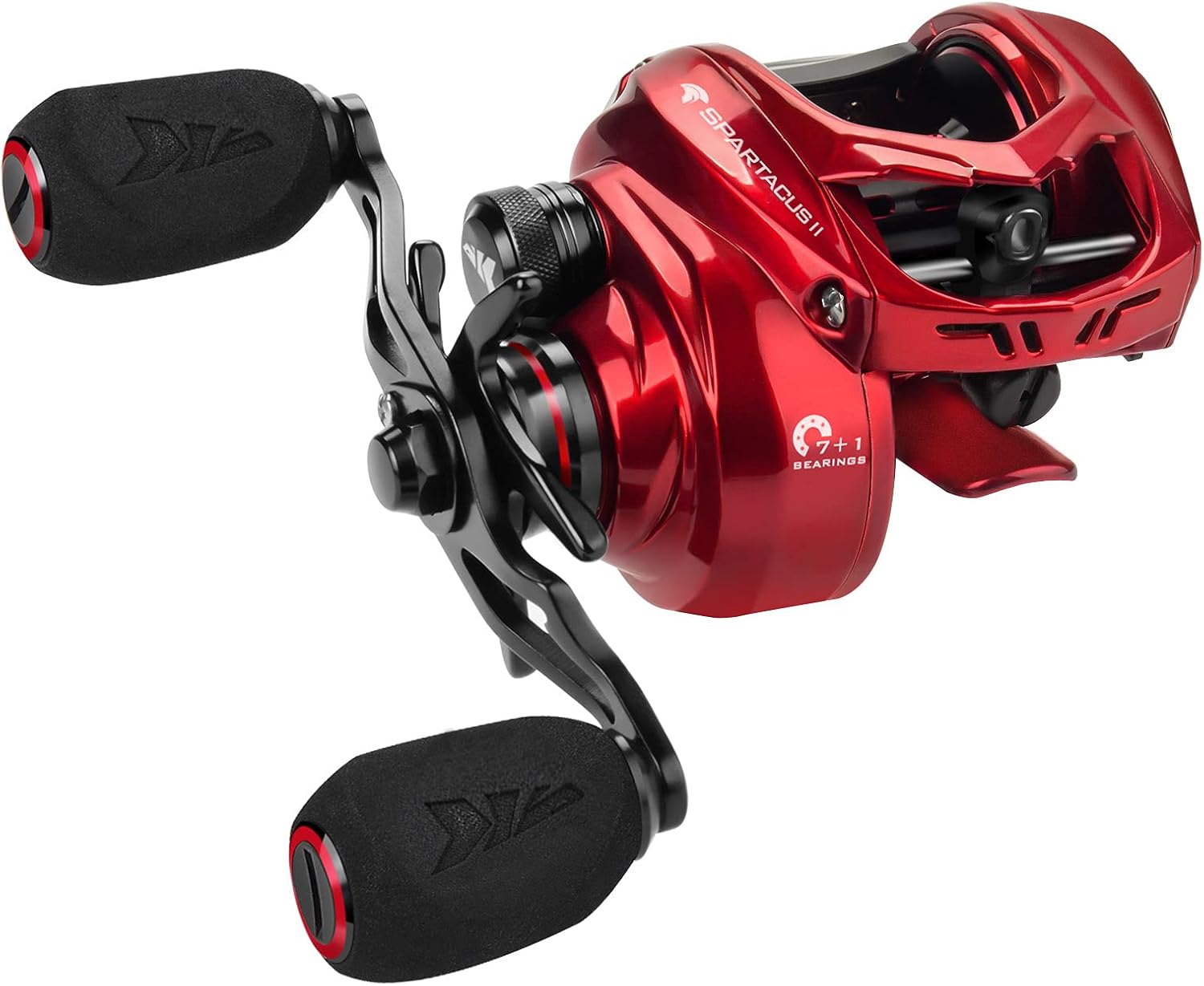 KastKing Spartacus II Baitcasting Fishing Reel, 6oz Ultralight, Super Smooth with 17.6 LB Carbon Fiber Drag, 7.2:1 Gear Ratio, 39mm Palm Perfect Lower Profile Design Pack of 2