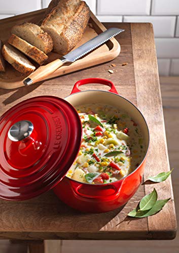 Le Creuset Enameled Cast Iron Signature Oval Dutch Oven, 8 qt., Cerise