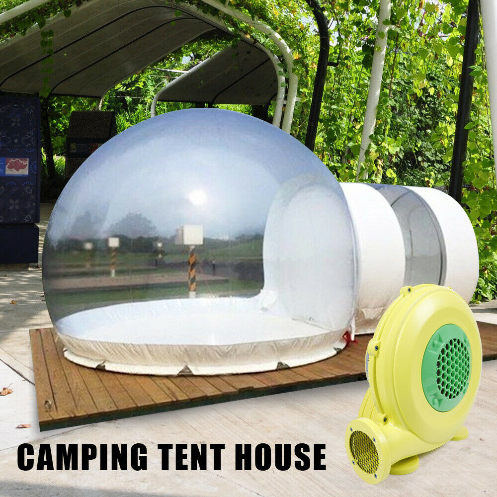 Inflatable Commercial Grade One Room PVC Clear Eco Dome Camp Bubble Tent +Blower 300w