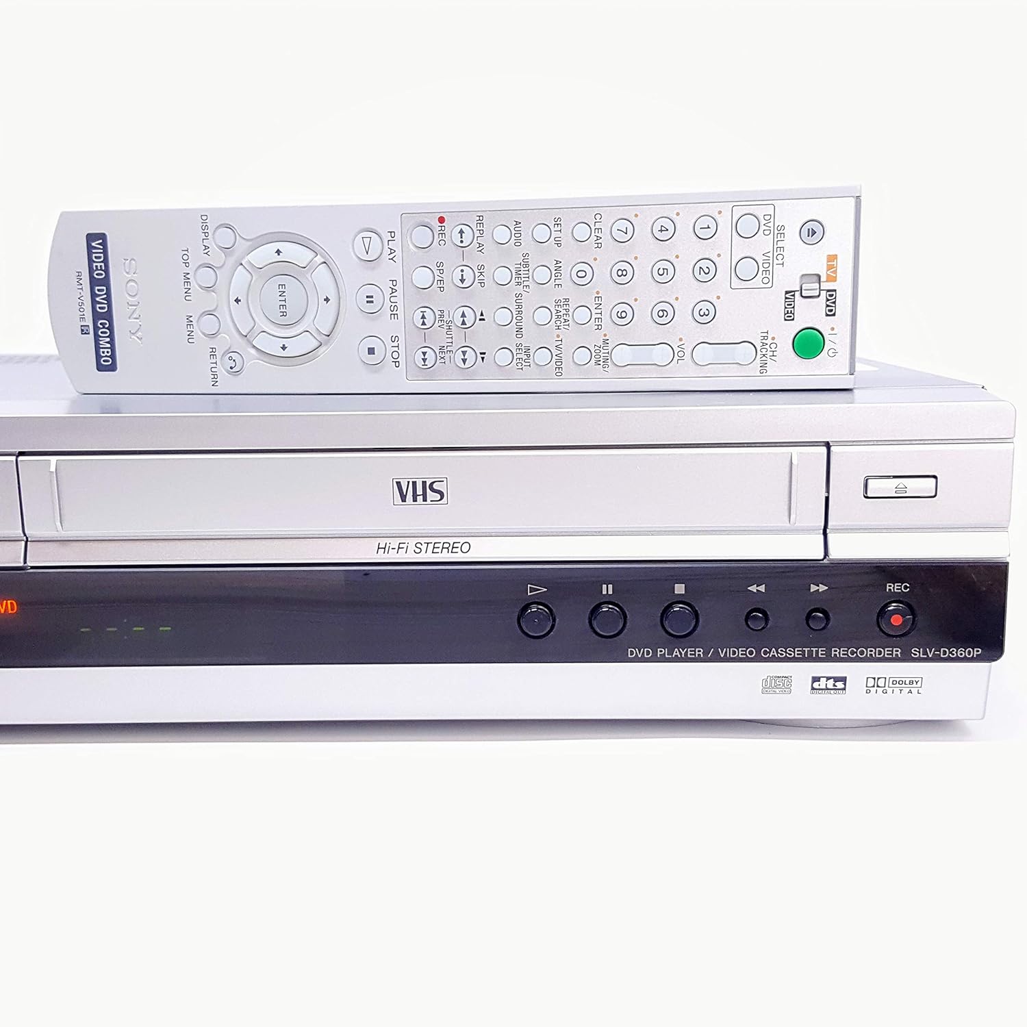 Sony SLV-D360P DVD Player/Video Cassette Recorder Combination 4-Head Hi-Fi VHS Player/CD Player W/Progressive Scan, Dolby Digital, DTS Digital Out.