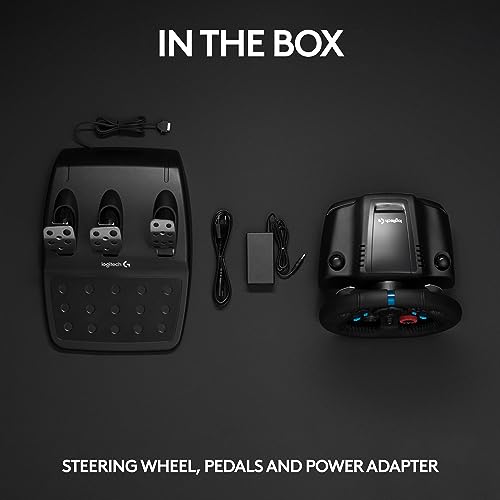 Logitech G29 Driving Force Racing Wheel and Floor Pedals, Real Force Feedback, Stainless Steel Paddle Shifters, Leather Steering Wheel Cover for PS5, PS4, PC, Mac - Black