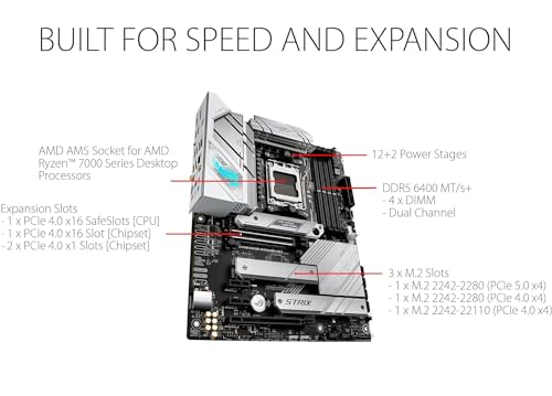 MICRO CENTER AMD Ryzen 7 7800X3D 8-Core16-Thread Desktop Processor with ASUS ROG Strix B650E-F Gaming WiFi AM5 Gaming Motherboard