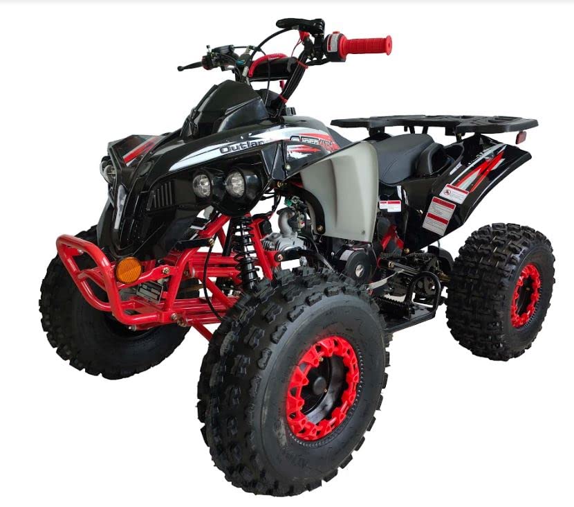 HHH Youth and Adult 125cc ATV Vitacci Outlander Fully Automatic with Reverse Double Headlights Led Gas 4 Wheeler ATVs Quads Big 19/18 inch Tires (Green) - Extra Large