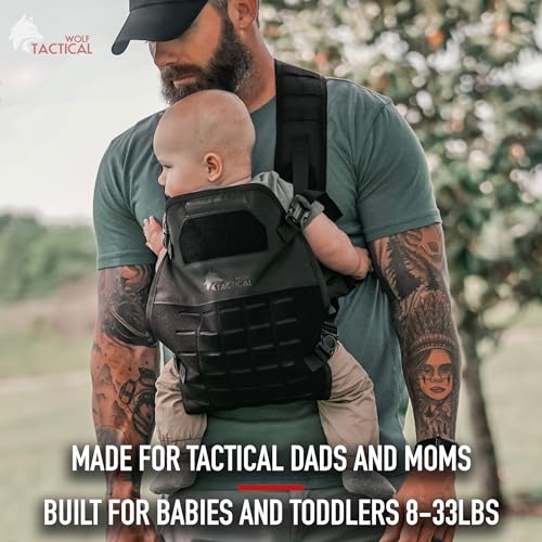 WOLF TACTICAL Toddler and Baby Carrier for Men - Dad Baby Carrier Military Mens Baby Carrier for Infants and Toddlers
