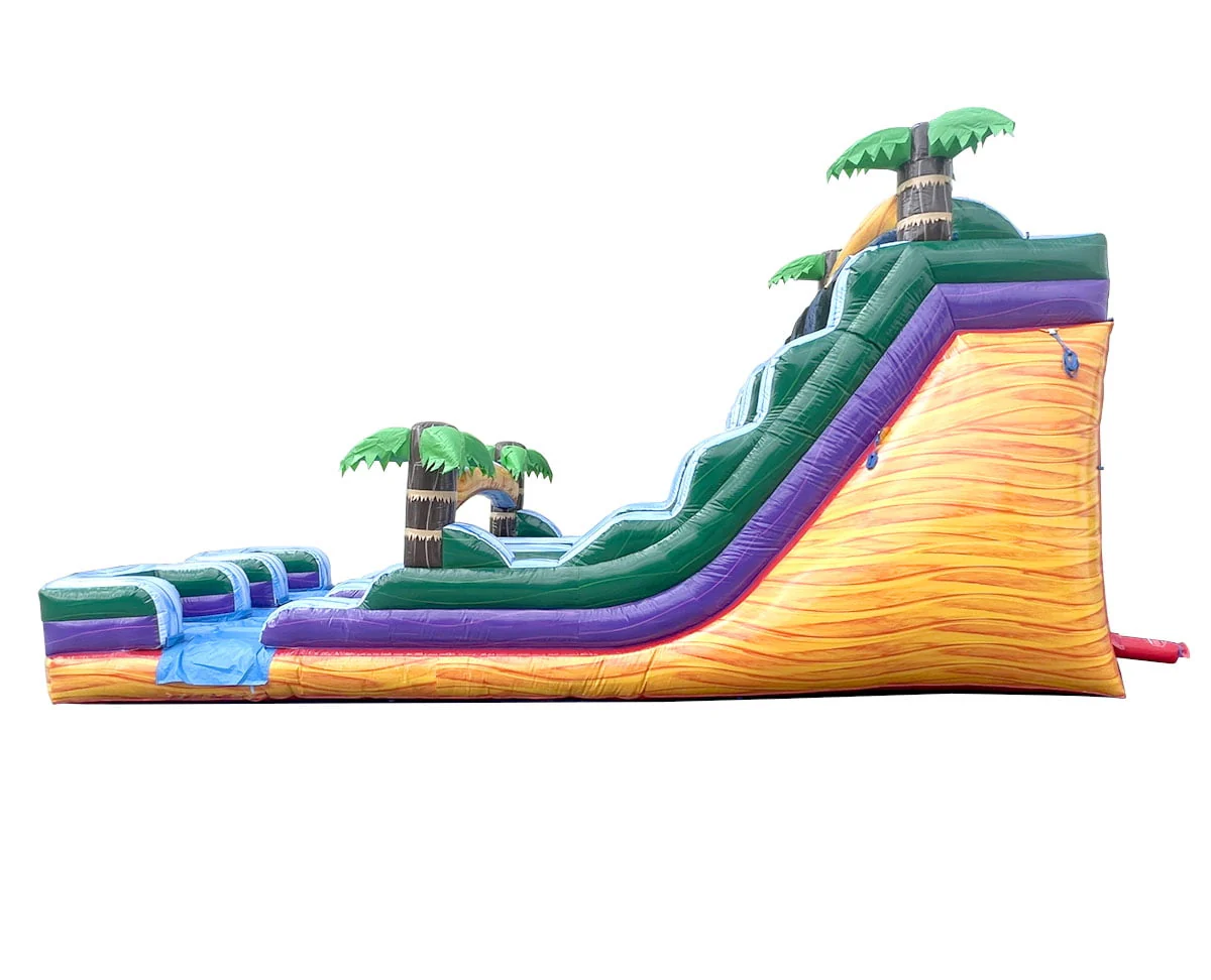 TentandTable Commercial Inflatable Water Slide, Rainbow Double Lane with Blower, 13'