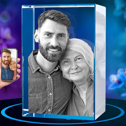ArtPix 3D Premium Crystal Photo, Personalized Gifts for Mom, Women, Wife, Men, Her, Husband,Grandma, Great Customized Gift With Your Own Photo, Custom Birthday 3D Picture Rectangle, Couples Gifts