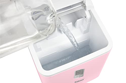 Igloo Automatic Ice Maker, Self- Cleaning, Countertop Size, 26 Pounds in 24 Hours, 9 Large or Small Ice Cubes in 7 Minutes