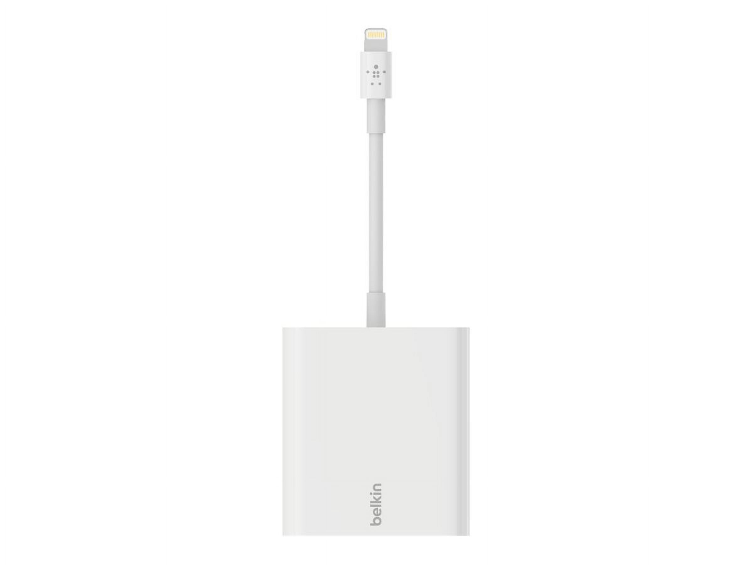 Belkin - Network adapter - Lightning - Gigabit Ethernet (PoE) x 1 - for Apple 10.5-inch iPad Pro; 12.9-inch iPad Pro; 9.7-inch iPad; 9.7-inch iPad Pro; iPad Air 2