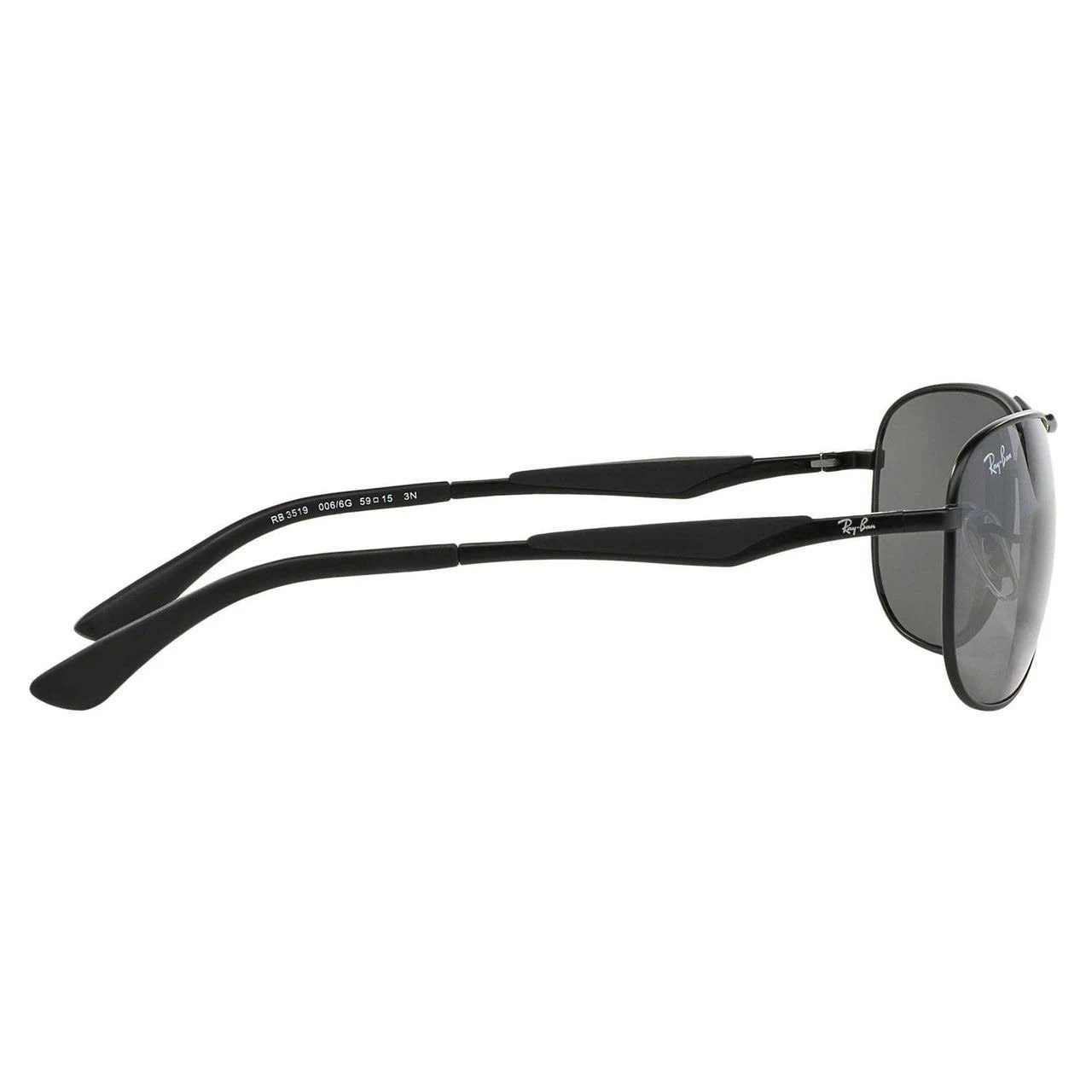 Ray-Ban RB3519 Metal Sunglasses, 006/6G Matte Black (Black)