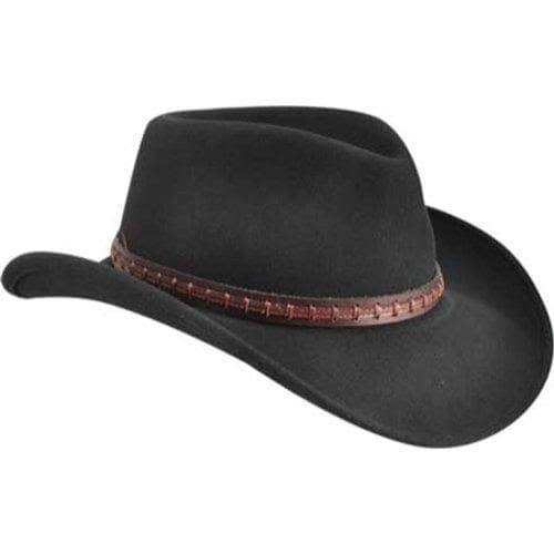 Men&s Bailey Firehole Wool LiteFelt Western Hat: Size: Small Black
