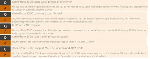 Plustek Photo Scanner ePhoto Z300, Scans 4x6 inch Photos in 2 Seconds, Auto crop and deskew with CCD Sensor, Supports Mac and PC
