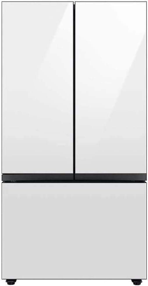 SAMSUNG RF24BB660012 24 Cu. Ft. Bespoke White Glass 3-Door French Door Counter Depth Refrigerator