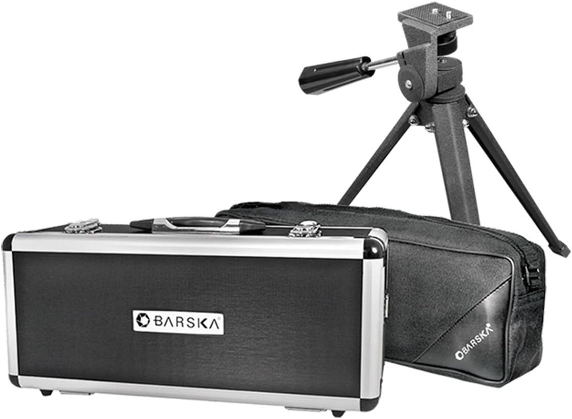 BARSKA Blackhawk 20-60x70 Waterproof Straight Spotting Scope w/ Tripod, Soft Carry Case & Premium Hard Case