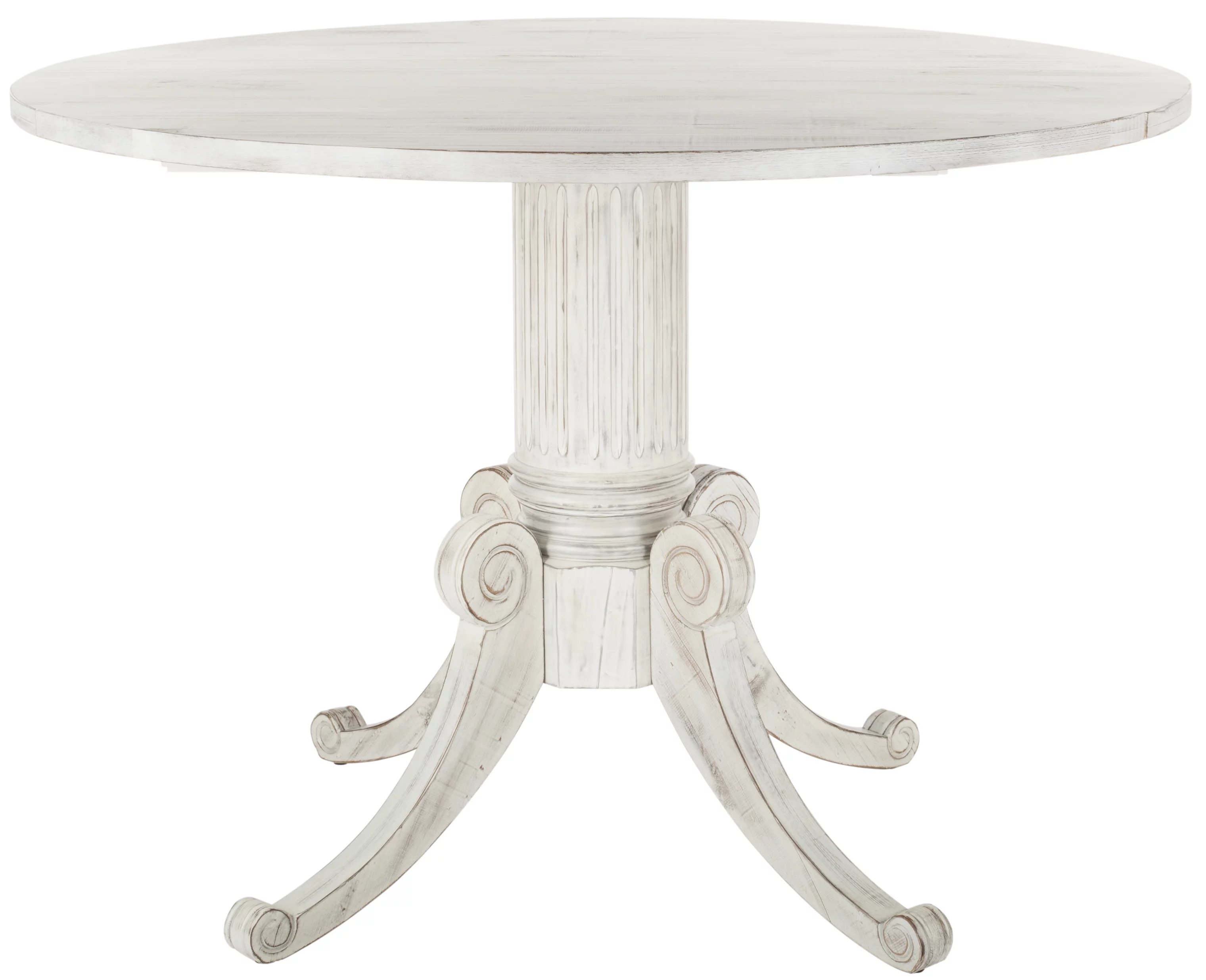 SAFAVIEH Forest Drop Rustic Foldable Leaf Dining Table, Antique White