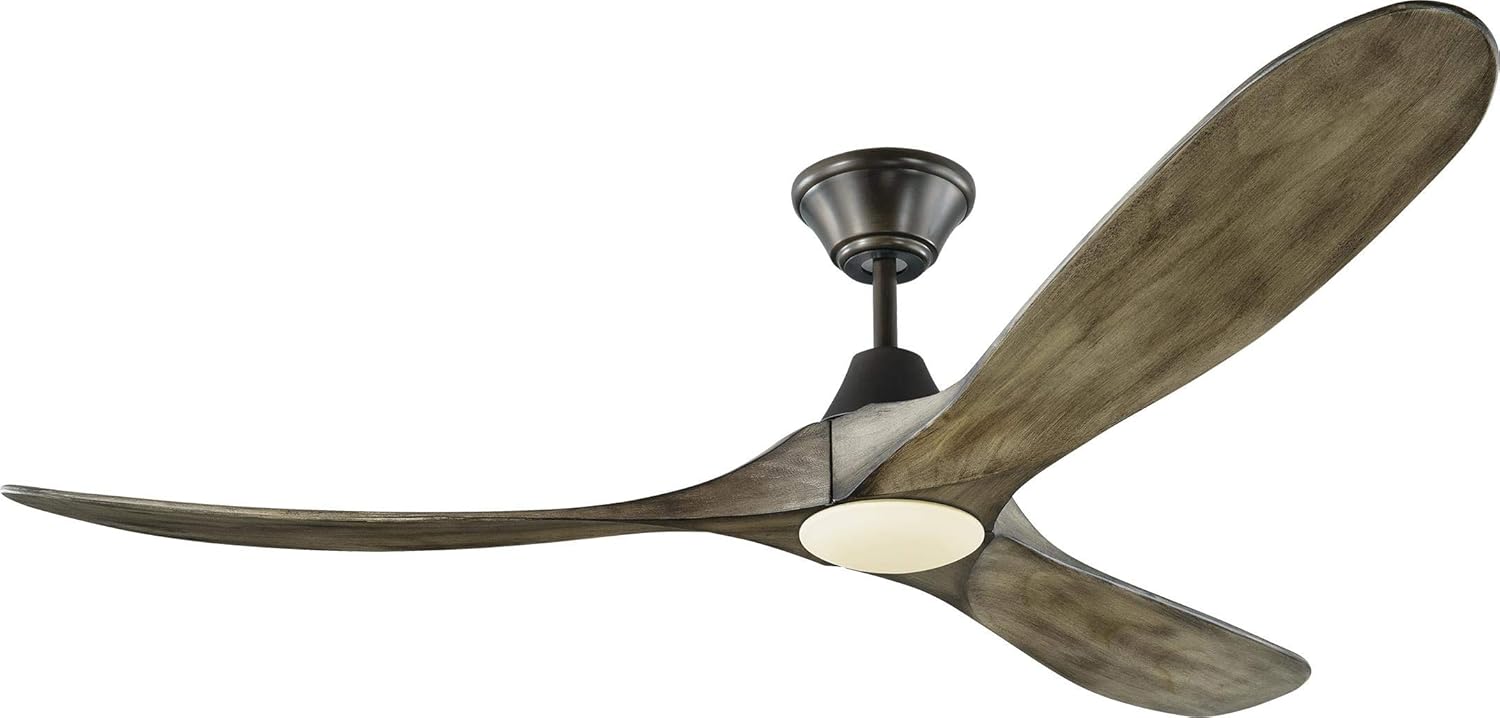 Monte Carlo 3MAVR60BKD Maverick Modern Energy Star 60 Ceiling Fan with LED Light and Hand Remote Control, 3 Balsa Wood Blades, Matte Black