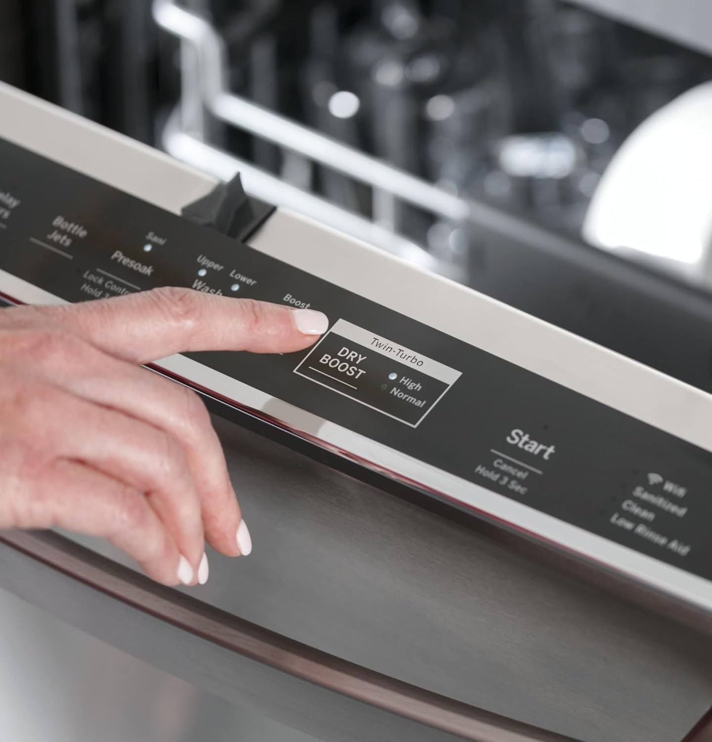GE Profile PDT785SYNFS 24" Dishwasher with 16 Place Settings WiFi Connnect Twin Turbo Dry Boost Bottle Jets Third Rack Energy Star Certified in Stainless Steel