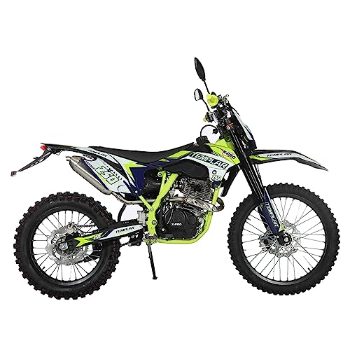 X-PRO Templar Dirt Bike with 5-Speed Manual Transmission 21"/18" Wheels | 250cc, All Lights, Electric/Kick Start, Zongshen Brand Engine