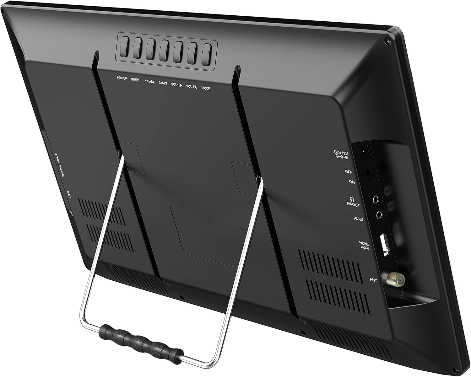 SuperSonic SC-2813 13 Portable Widescreen LED TV with USB/SD Inputs, HDMI, FM Radio, Rechargeable Battery and AC/DC Compatible for Home, RVs, Boats, Camping