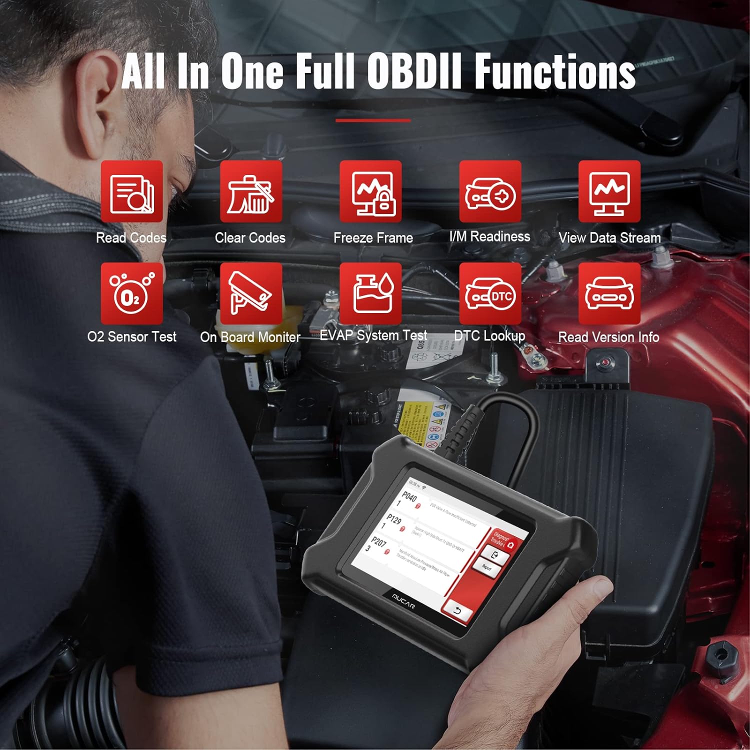 mucar OBD2 Scanner, CS99 2022 Newest OE-Level All Systems Car Scanner for Cars, Oil/EPB/SAS/DPF/Throttle Matching Reset Diagnostic Scan Tool, AUTO VIN, Fres Lifetime Update