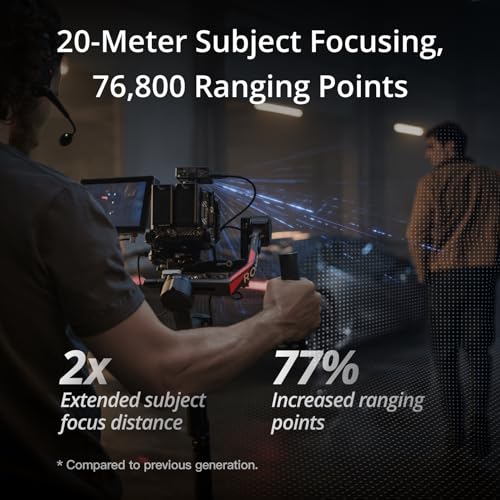 DJI Focus Pro Creator Combo, AMF Lens Control System, 20-Meter Subject Focusing, 76,800 LiDAR Ranging Points, AI Recognition, FIZ Lens Control Hand Unit, Compatible with DJI PRO Ecosystem