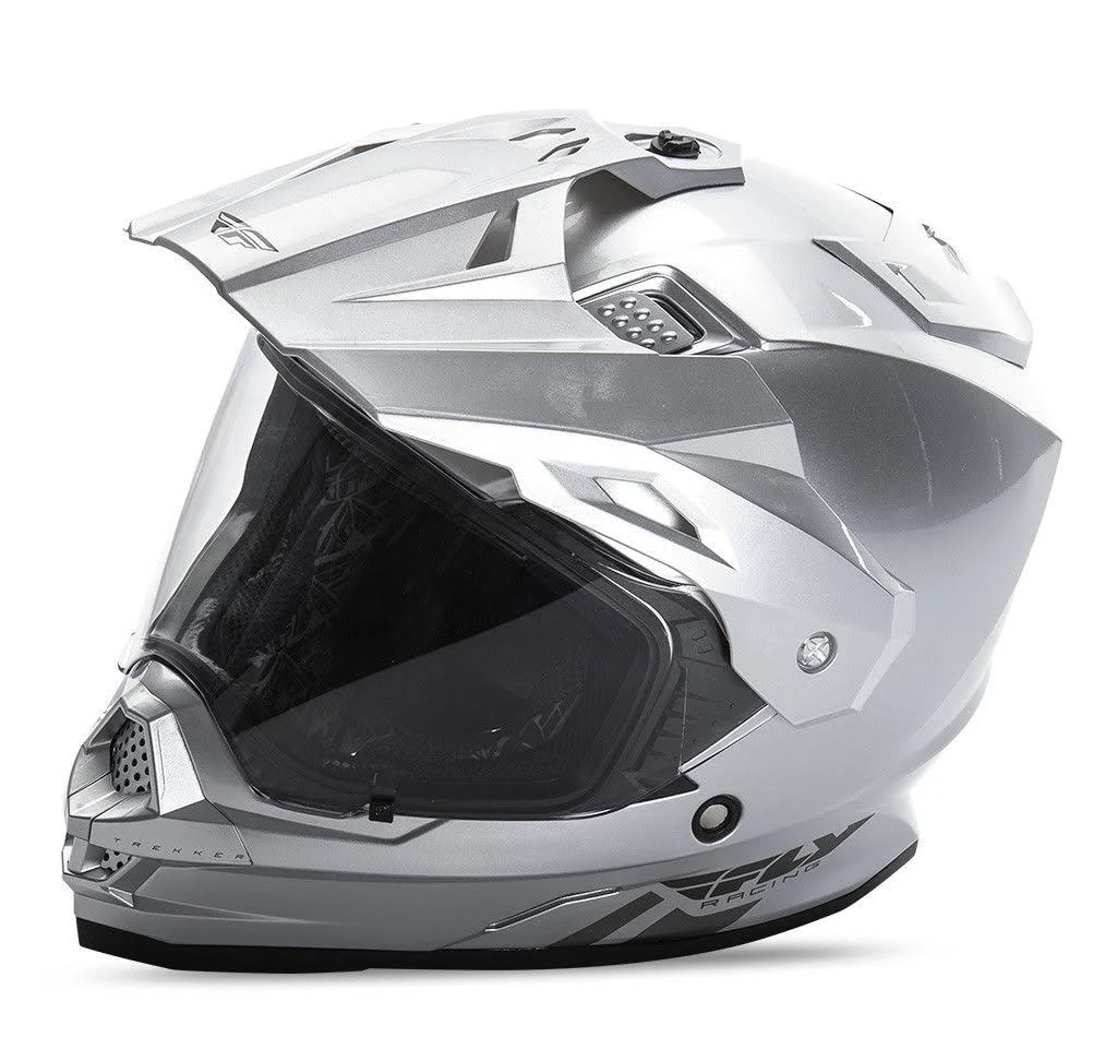 Fly Racing Trekker Solid Helmet Silver