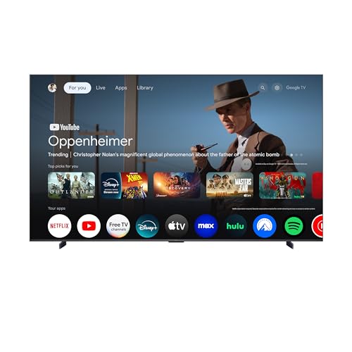 TCL 65-Inch Class QM6K Series QD-Mini LED 4K UHD Google Smart TV Best Value Mini-LED TV - QLED, 144hz, 288hz Gaming Rate, High Contrast Screen, Onkyo Audio, Dolby Atmos (65QM6K, 2025 Model)