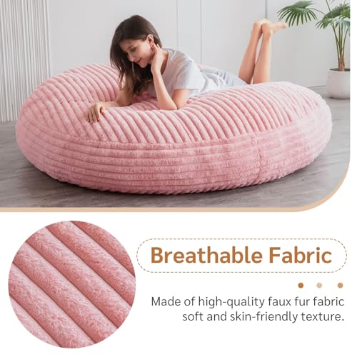 BYBYME 3 in 1 Bean Bag Chairs, Bean Bag Bed for Adults High-Density Foam Filling, Convertible Sofa Bed Faux Fur, Giant Bean Bag Chairs for Adults