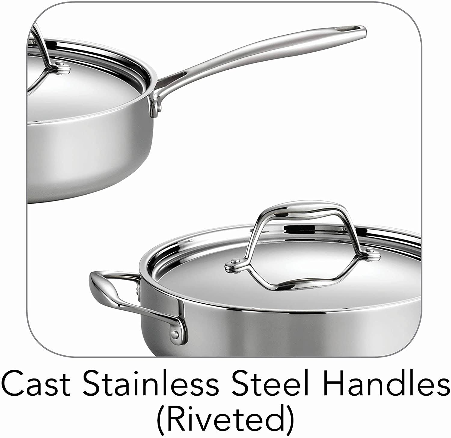 Tramontina Gourmet Tri-Ply Clad 3-Quart Covered Deep Saute Pan