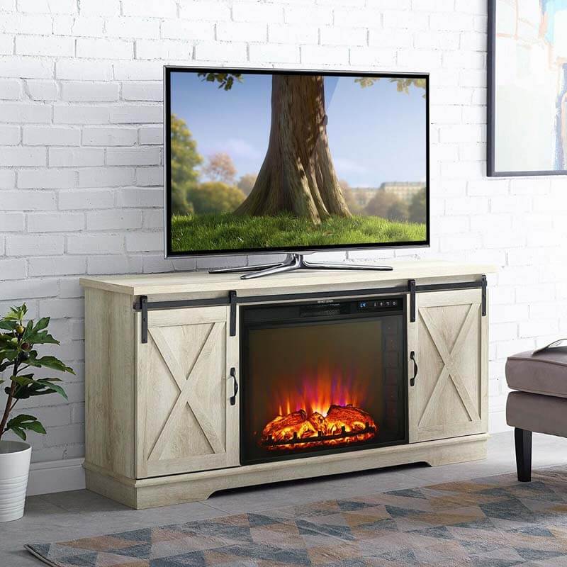 26′′ 1500W Electric Fireplace Insert, Recessed Electric Fireplace Heater with Adjustable Flame Effect