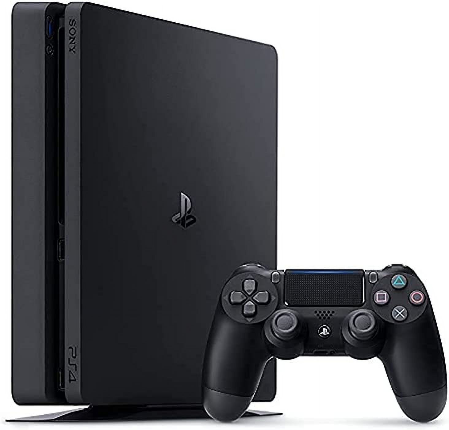 Sony PlayStation 4 Slim 1TB Black Gaming Console + G9 Earbuds With Microphone BOLT AXTION Bundle Used