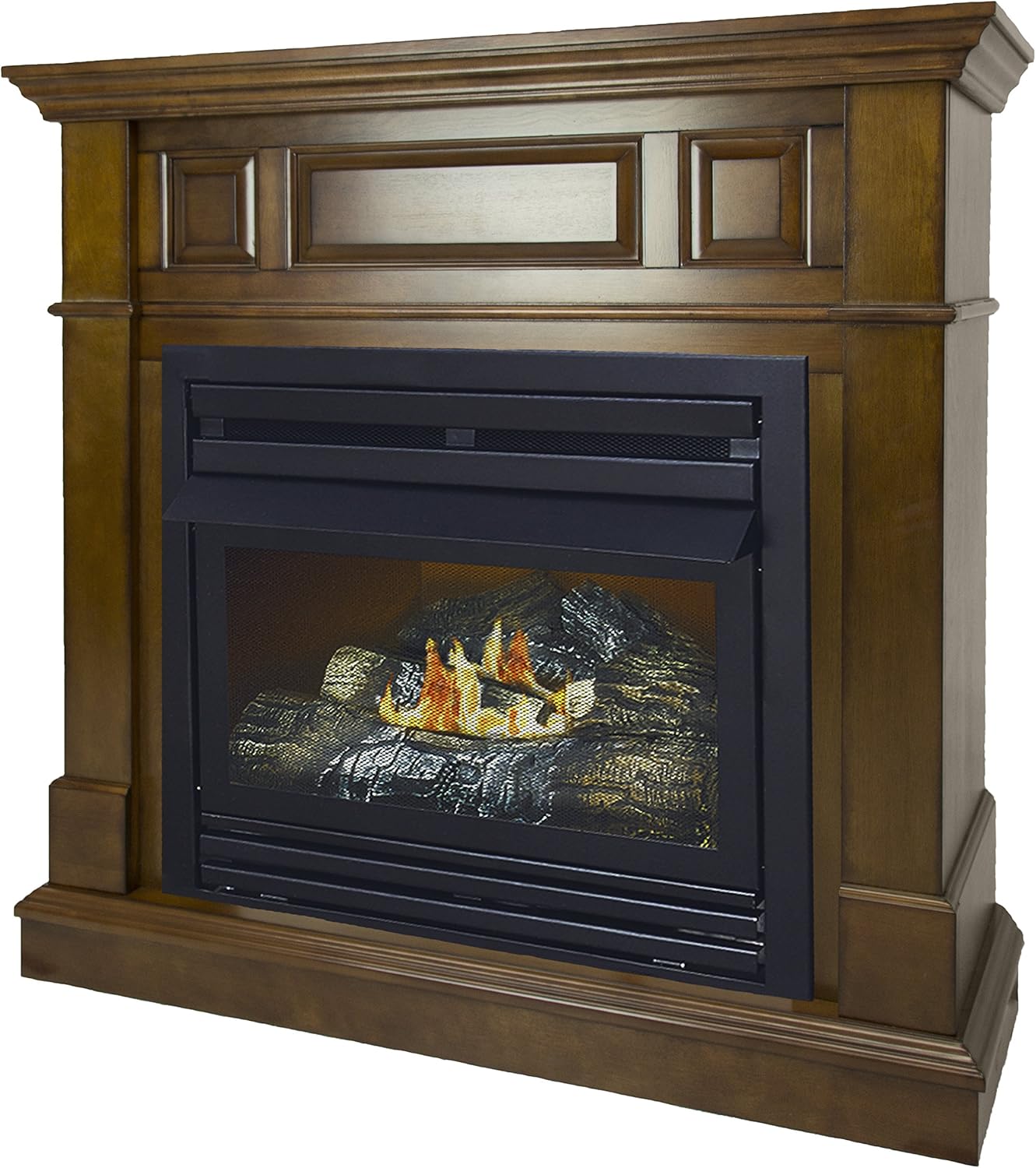 Pleasant Hearth 42 Intermediate Natural Gas Vent Free Fireplace System 27,500 BTU, Rich Heritage