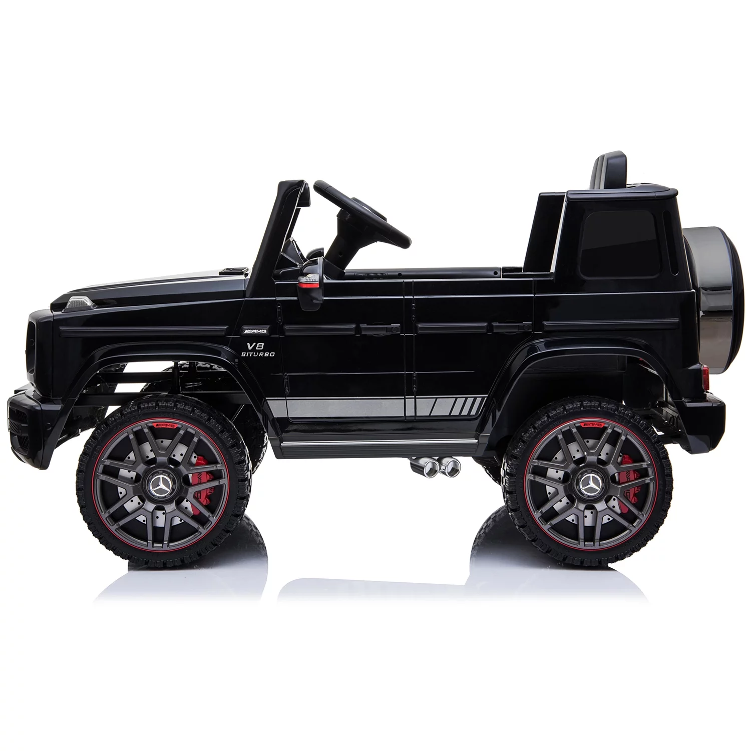 Licensed Mercedes Benz AMG G63 Children Ride On Car with Parent Remote Control for Kids, Electric Vehicles Suspension System, Openable Doors, LED Lights, 2 Motors, MP3 Player, New Version -Black