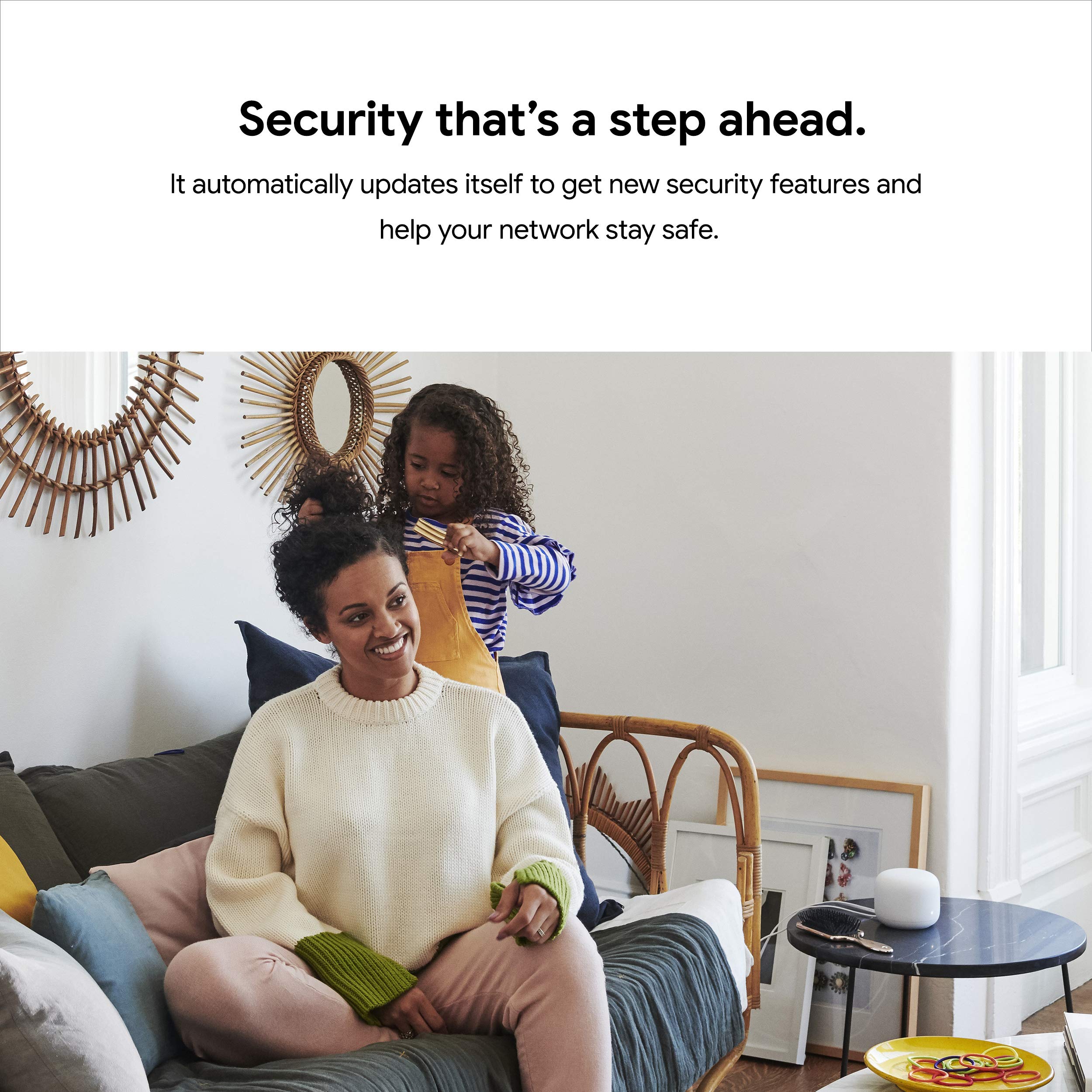 Google Nest Wifi -  AC2200 - Mesh WiFi System -  Wifi Router - 2200 Sq Ft Coverage - 1 pack