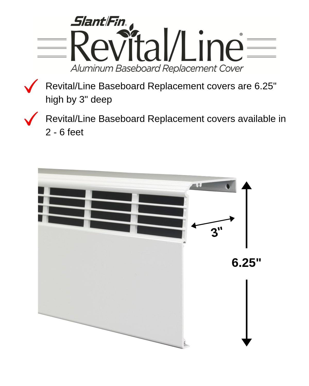 Slant/Fin Revital/Line 5 ft. Hydronic Baseboard Cover in Brite White