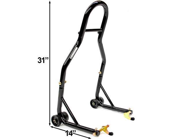 Venom Motorcycle Front+Rear Dual Lift Stand - w/ Spools for Suzuki Sv650/a/sa 2007-2008
