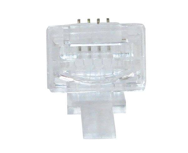 RJ11 Modular Plug, 4 Conductor Phone Jack for Solid or Stranded Cable