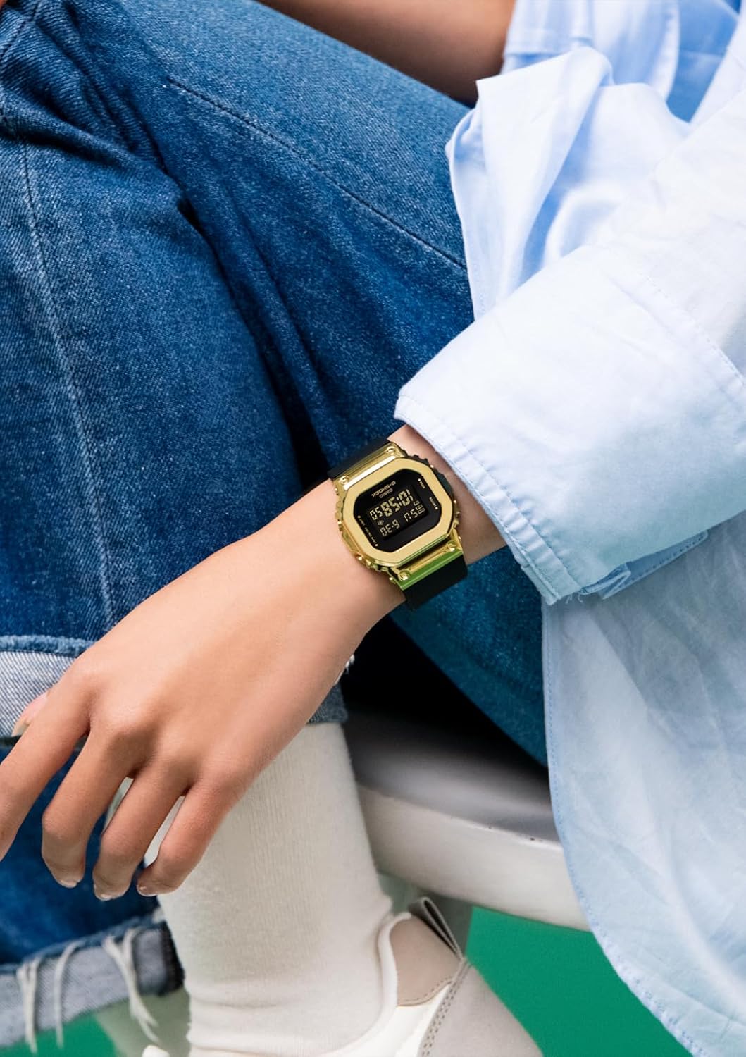 Casio GM-S5600GB-1JF [G-Shock Compact Size Metal Covered Series Black x Gold Model] Watch Shipped from Japan Aug 2022 Model