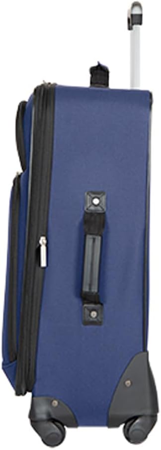 Skyway Epic Softside Medium Checked Luggage - Lightweight Suitcase with Wheels | TSA Approved Travel Bag | Spinner Suitcase | Large Luggage Set with Telescoping Handle, 24 inch, Surf Blue