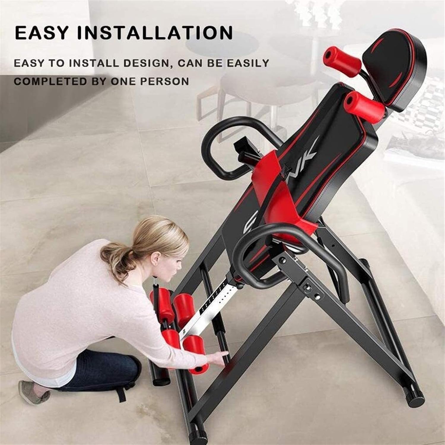 Inversion Table,Bench Press Frame Family,Home Inverted Machine,Fitness Yoga Chair Ideal for Exercise Headrest,Shoulder Back,Inverted Chair