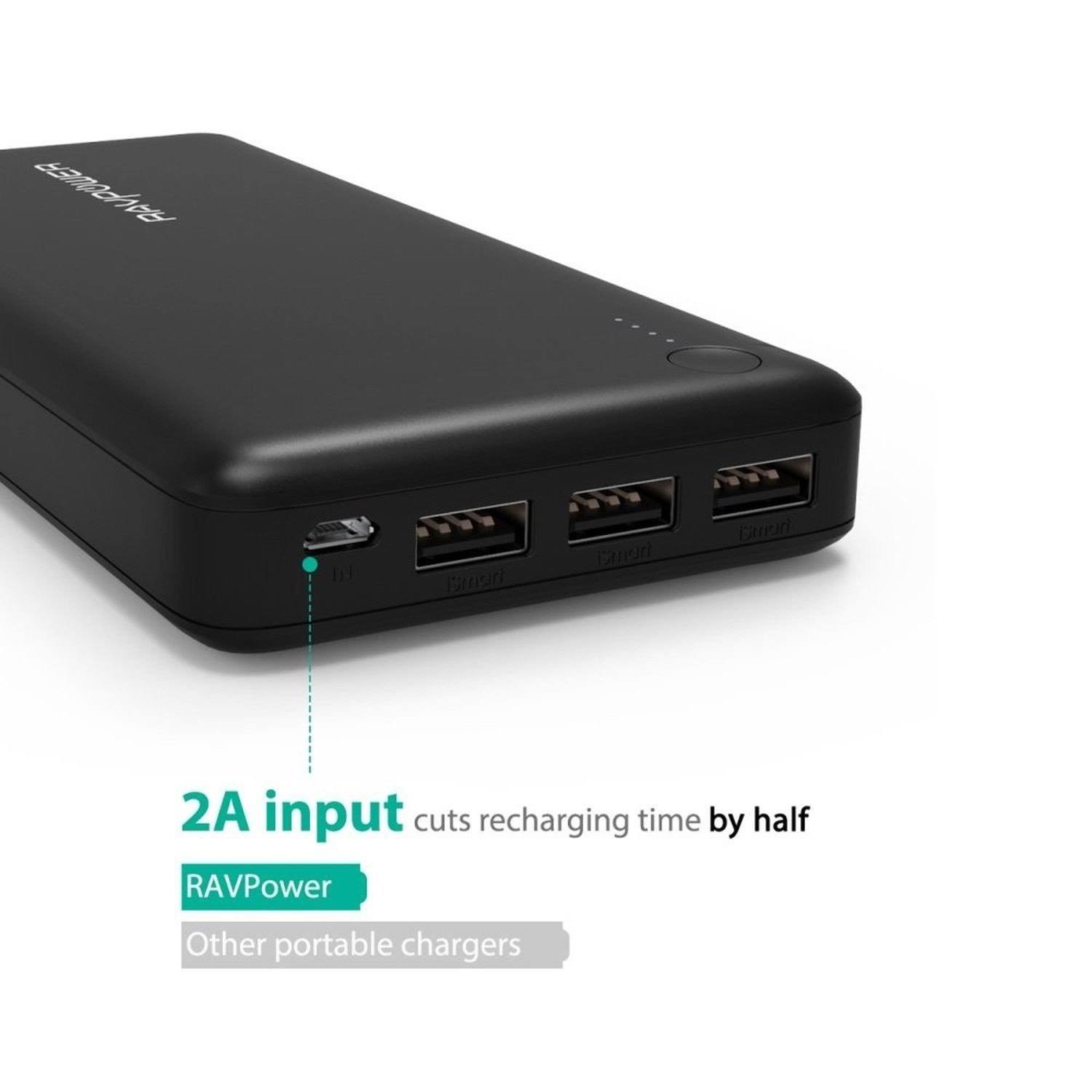 Portable Charger RAVPower 26800 Battery Pack 26800mAh Total 5.5A Output 3-Port