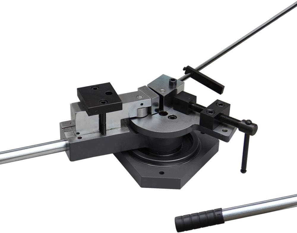 KAKA SBG-40 Heavy-Duty Universal Bender, High Capacity Flat Bar, Square Bar and Round Bar Metal Bender, Combination of Scroll, Radius and Angle Bending, High Precision Metal Bender