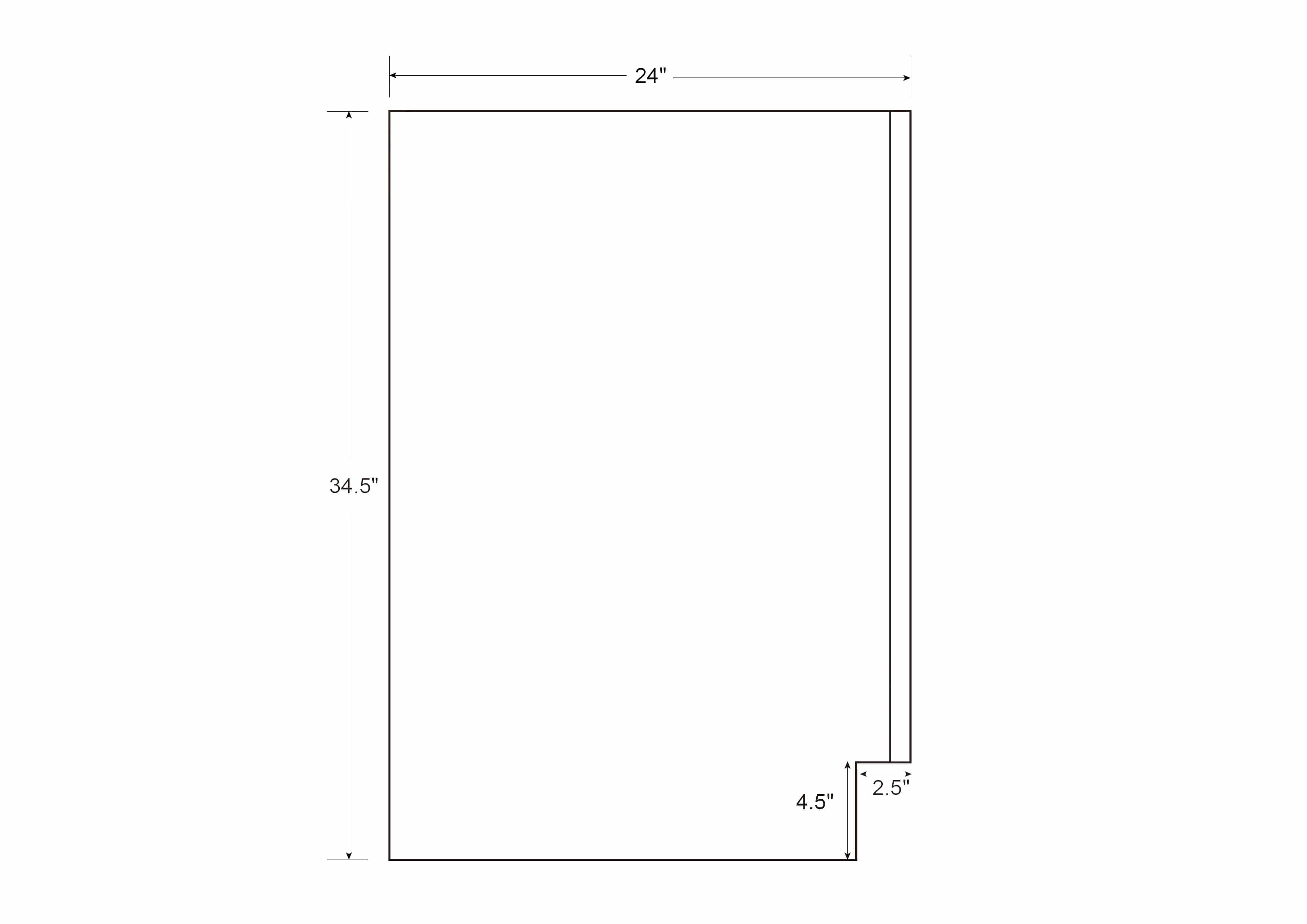 RTA Wholesalers 33 inch Wide Sink Base Kitchen Cabinet Snow White Inset Shaker - Double Door with False Front Drawer - Unassembl