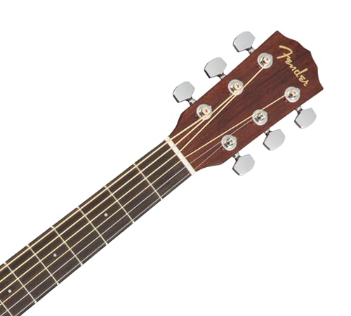 Fender CD-60S Solid Top Dreadnought Acoustic Guitar - Natural Bundle with Hard Case, Tuner, Strings, Picks, Fender Play Online Lessons, and Austin Bazaar Instructional DVD