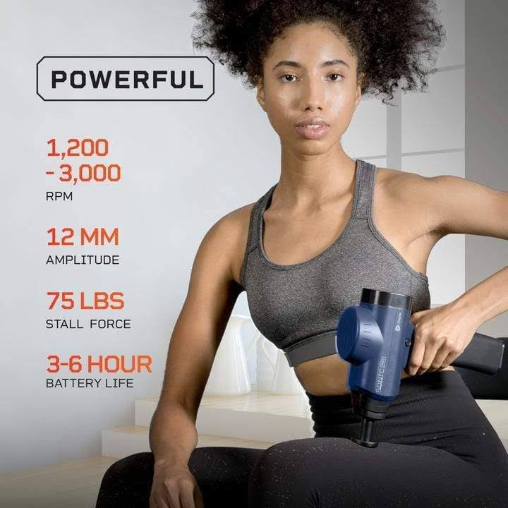 LifePro Sonic Pro Deep Tissue Percussion Massager, Blue
